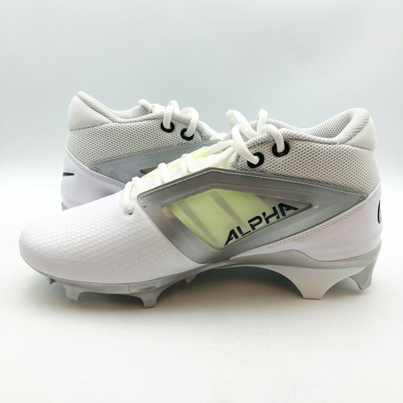 Nike Mens Alpha Menace 4 Pro Molded Football Cleats Size 11 White Black NWOB - Picture 5 of 10